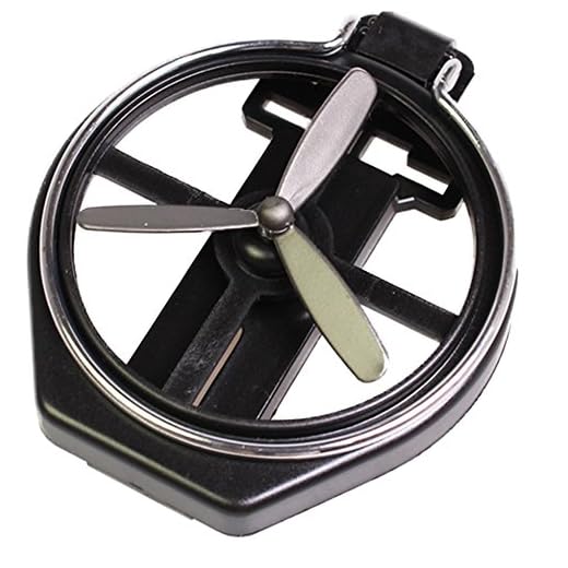 Da.Wa Soporte de Vasos Sostenedor de Bebidas Ventilador para Coche con Montaje en Salida de Aire(Negro)