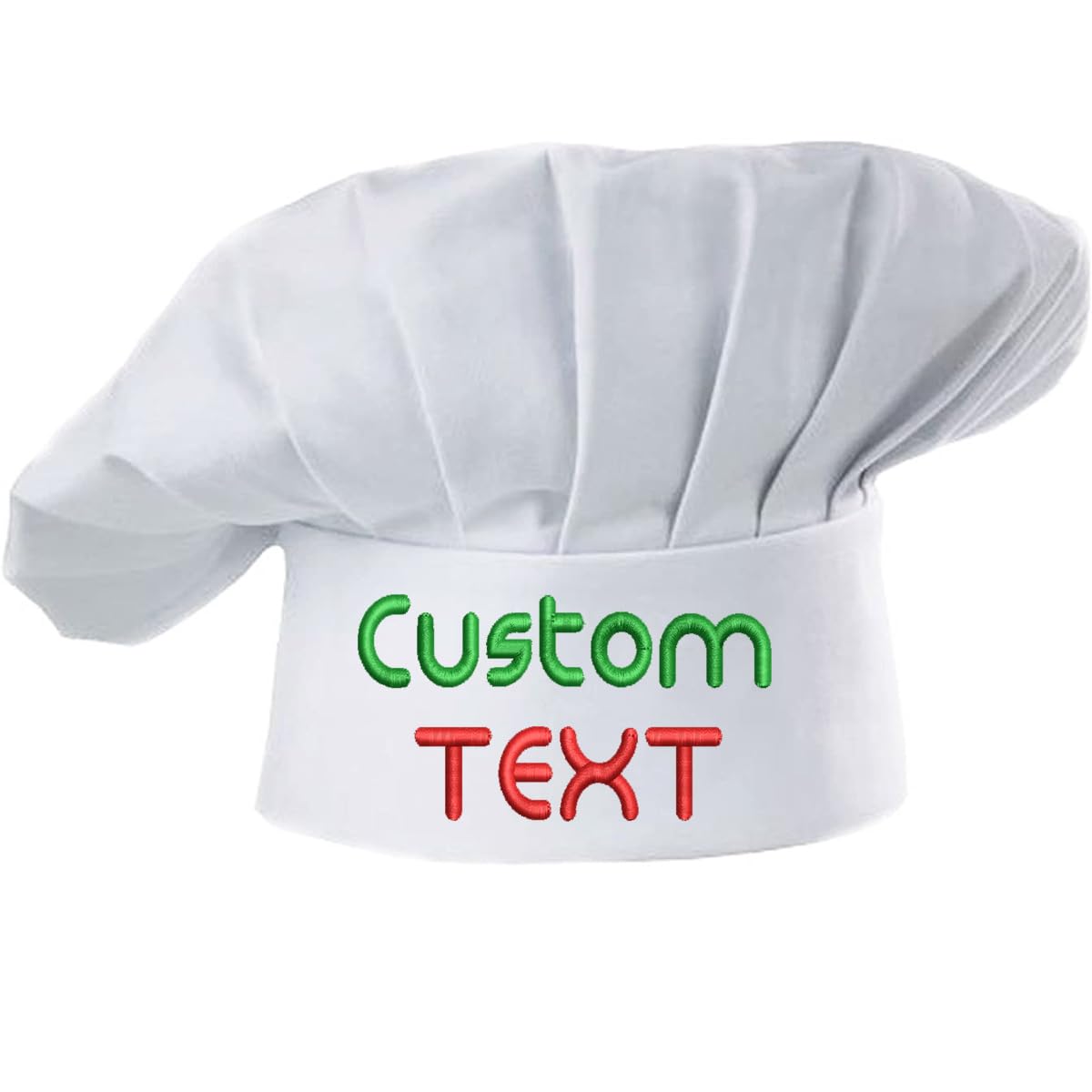 Personalized Chef Hat with Embroidered Name,Logo Custom Adjustable Cooking Cap for Adults Teens Best Gift White