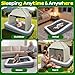Abdtech Inflatable Toddler Travel Bed with Tent - Kids Blow Up Mattress with High-Speed Pump - Portable Air Baby Cribs Bed with Safety Sides & Carry Bag - Lightweight Camping Tent for Outdoor