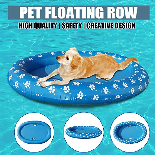 Xiuganpo PVC Pipe Inflatable Dog Pool Float Boat, Folding Pet Swimming Pool Raft for Small Large Dogs 140 * 96cm - Image 4