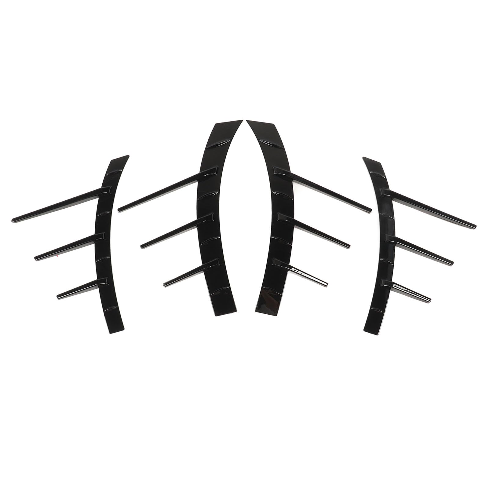 Spoiler brwiowy koła bocznego poprawia właściwości aerodynamiczne (Jasna czerń)