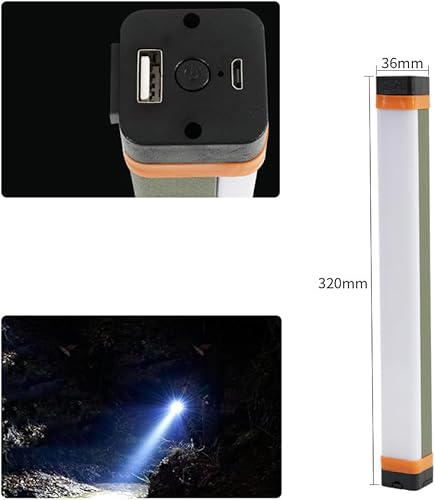 Miniatura 3 de Barra de luz magnética recargable + antorcha de 600 lúmenes, 3600 mAh, carga USB, luz de trabajo ligera, iluminación LED para lugar de trabajo con