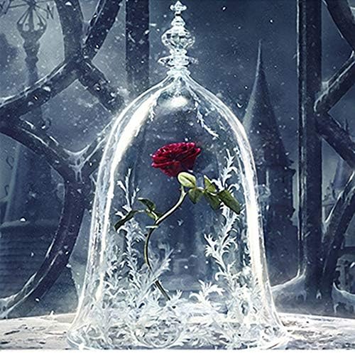 5D Full Drill Rose Diamond Painting Kit, DIY Diamond Rhinestone Painting Kits for Adults and Beginner Embroidery Arts Craft Home Decor, 15.7 X 15.7 Inch