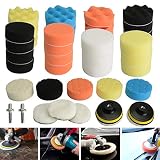 YORKING 40 x Polierschwamm Polierpads Set 75mm Polierscheibe Auto Polierpad Polierset für Poliermaschine
