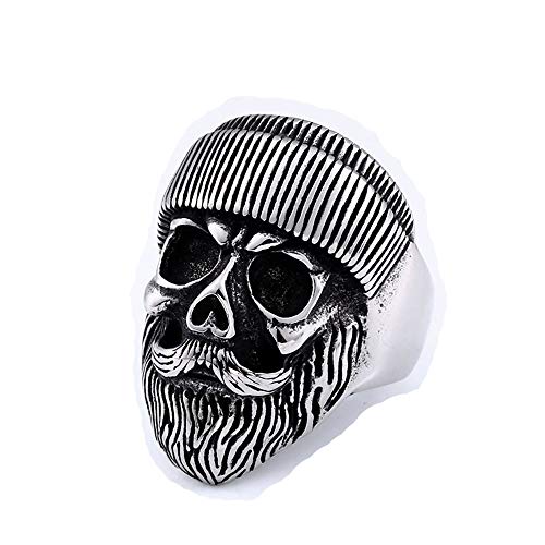 Image of Genuine Stainless Steel Ring Jewelry for Men Fashion Punk Biker Skull Rings
