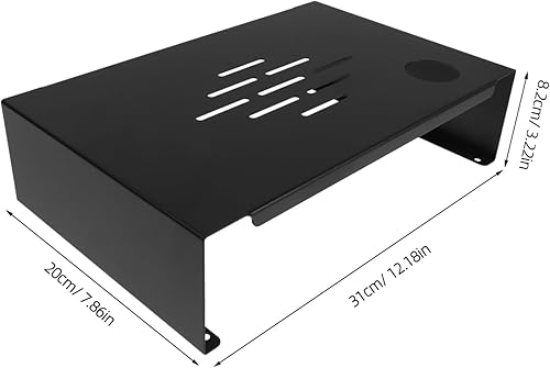 Vista 2 de Soporte ergonómico para monitor con construcción de acero, estante elevado de PC que ahorra espacio para oficina en casa, no requiere montaje