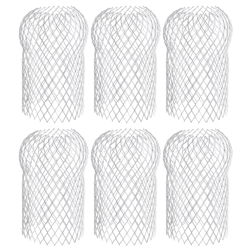 PATIKIL Gutter Guard, 6Pack 7 Aluminum Down Pipe Filter Strainer, Anti-Blocking Line Cap Drain Cover Downspout Protector for Blockage Leaves Debris