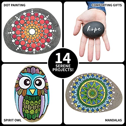 Spicebox Adult Art Craft & Hobby Kits Sketch Plus Rock Painting, Multi Colors, (13459) #TOP5