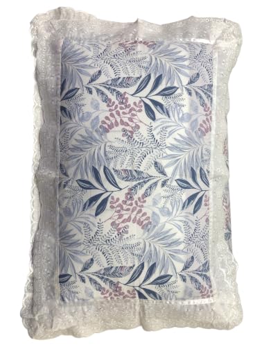 Image of VHC 100% Cotton Lace Pillow Cover /Case Set (Pack of 2)-Maroon (Spring Garden)