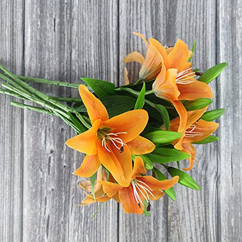 Antranstore ANTRAN201914 7 Pcs Artificial Lily Flowers Artificial Lilies Flowers thumb #3
