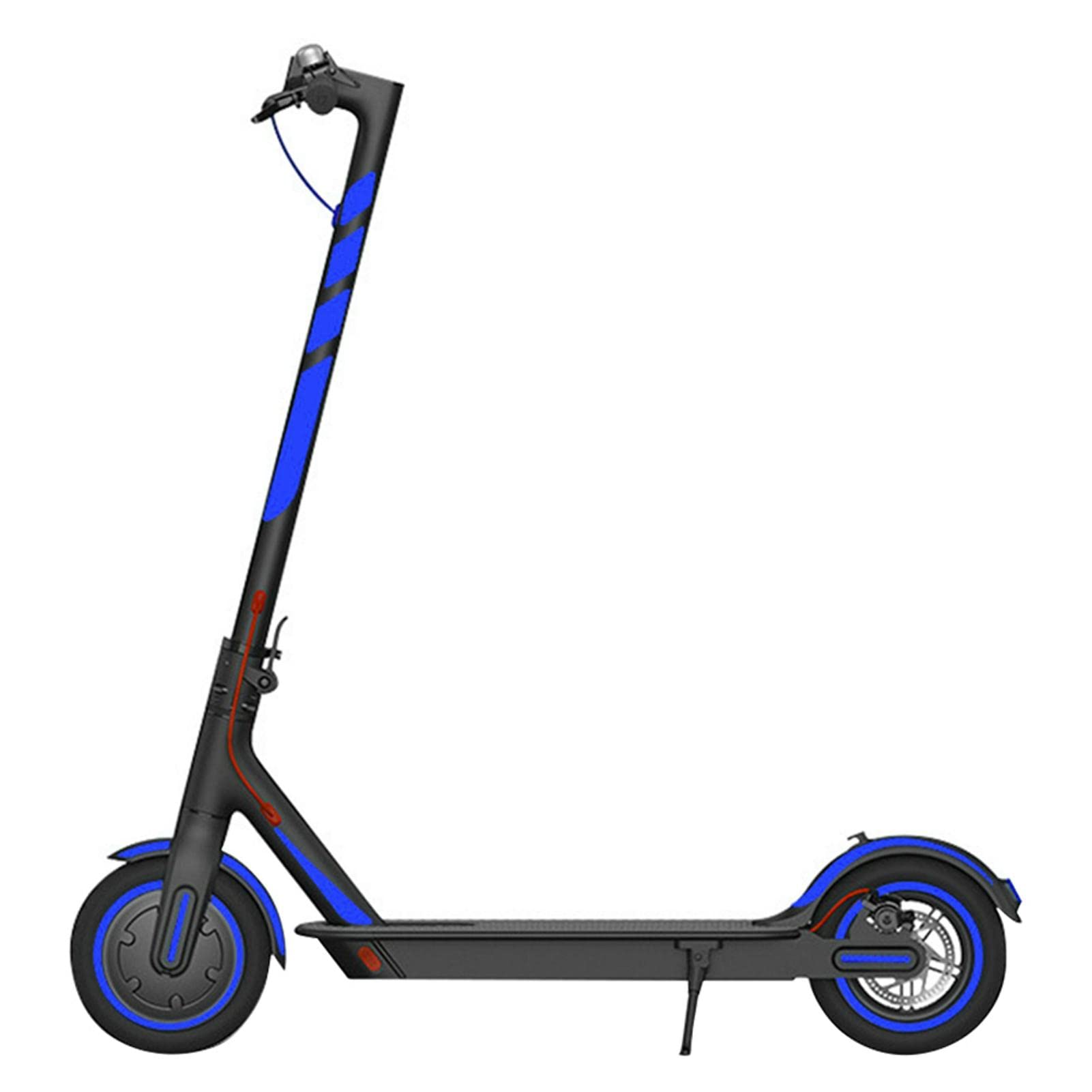 QOTSTEOS Pegatina reflectante para scooter, calcomanía fluorescente decorativa, accesorio impermeable para Xiaomi M365 Pro (azul)