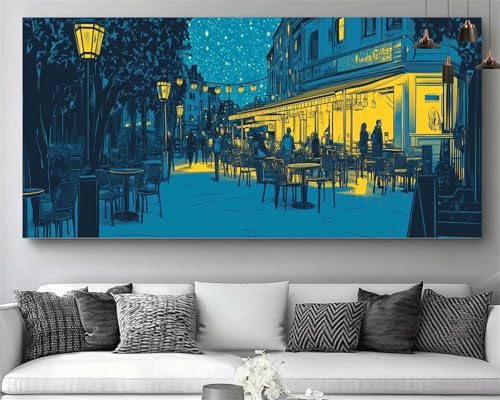 Broderie Diamant XXL Ville de Nuit | Kit Complet Toile 80x240cm