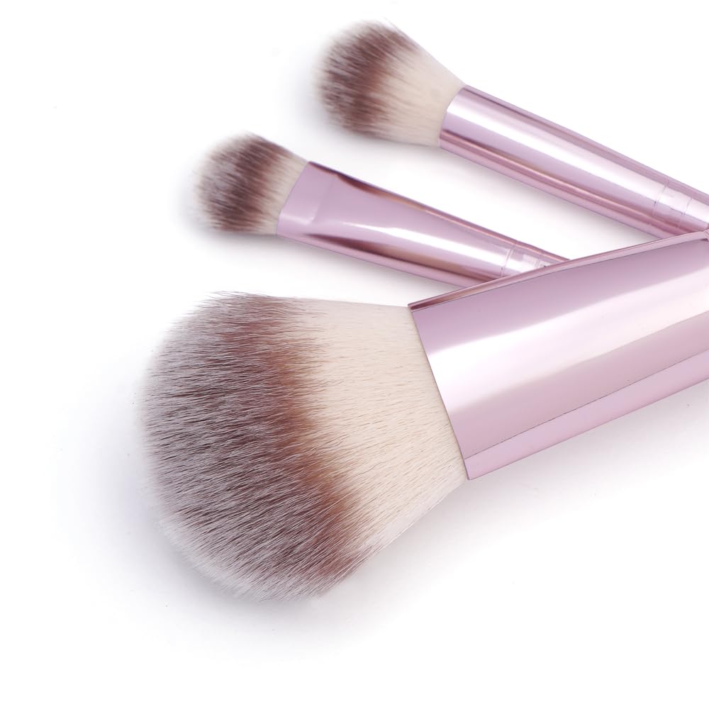 MAGEFY - Set di 22 pennelli da trucco, professionali, con manico in legno, pennelli per fondotinta, correttore, cipria, viso, occhi, kit di pennelli (oro rosa)
