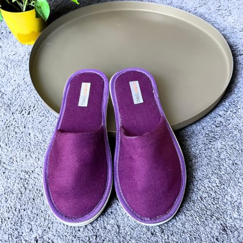 Image of Travelkhushi Soft Comfy Home Slippers For Women & Men For Winter Capet flip flops for Bedroom Indoor Carpet house slides Anti skid Slippers for Winter & Summer