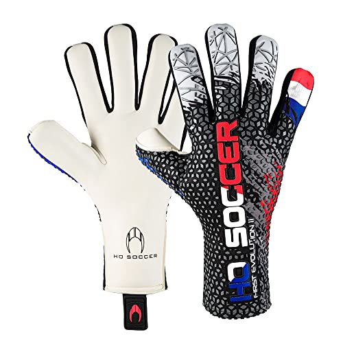 HO Soccer First Evolution Patriot France Gants de Gardien de But Unisexe pour Enfants, Bleu/Blanc/Rouge, 5 Cover