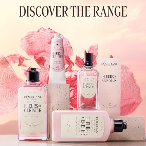 Image of L'Occitane Cherry Blossom Shimmering Lotion : Fruity and Floral Scent | Moisturizing | Softening | Enhance Glow | Vegan