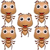 HORUIUS Ant Balloon Ant Foil Mylar Balloons for Garden Insect Animals Theme Birthday Party Supplies Decorations 32 inch 5PCS