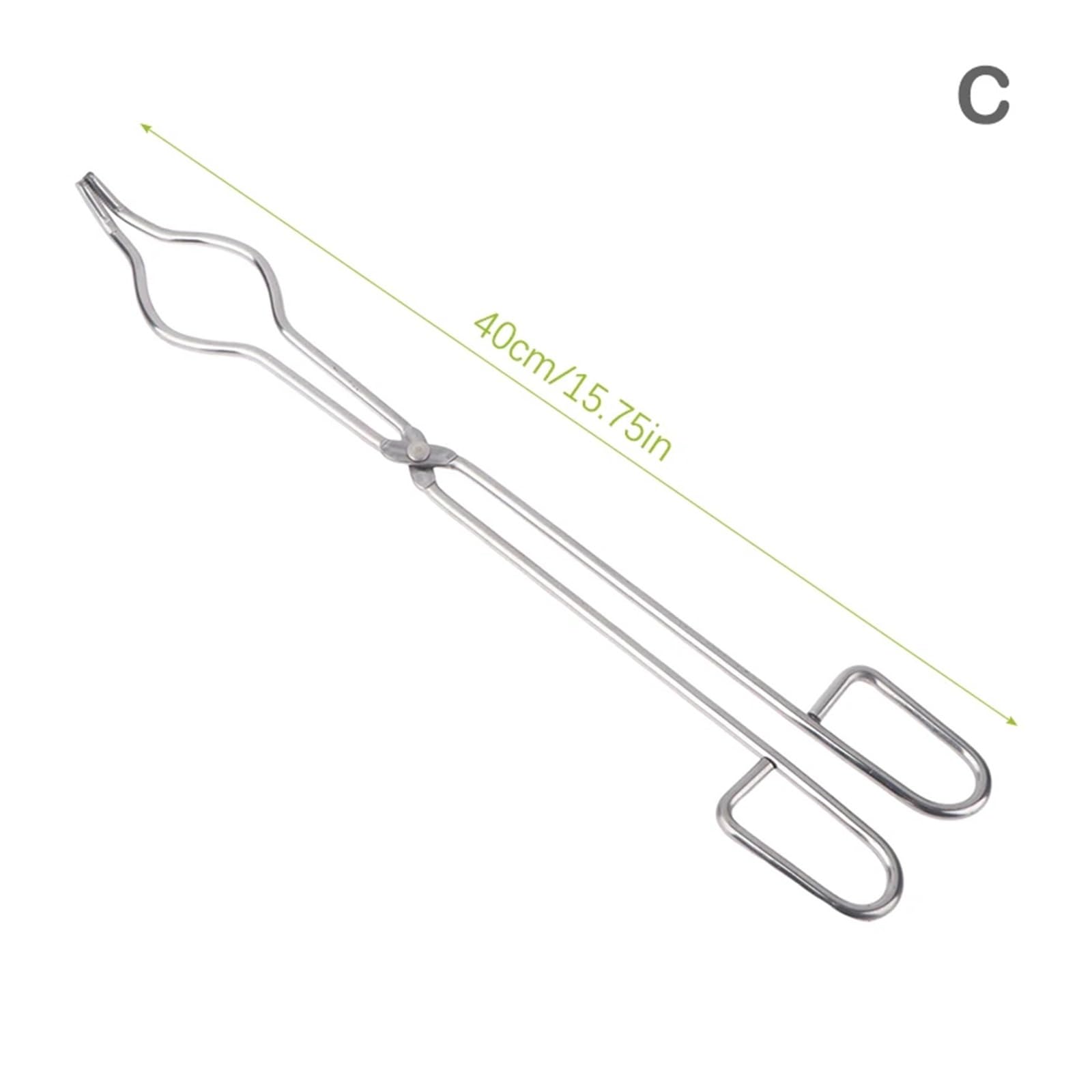 Pinze per crogioli Pinze for crogiolo in acciaio inossidabile di grado professionale, supporto for pinza for fusione della grafite, morsetti for becher cromati(40cm)