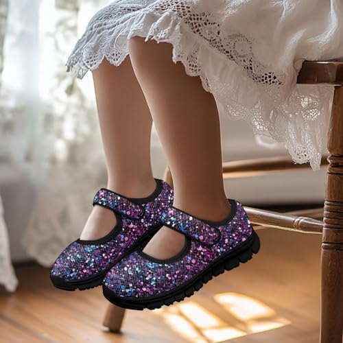 Girls Dress Shoes Glitter Princess Shoe Mary Jane Flats Party Wedding Prom Footwear for Little Kid/Big Kid3