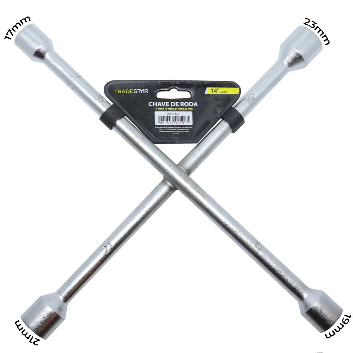 Chave De Roda Cruz Aro 17 19 21 23 Universal Tradestar : Amazon