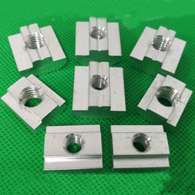 6pcs M5 M6 M8 30-series T-type nuts square slider lock nut special european standard aluminium alloy muffs sleeve - (Size: M6)