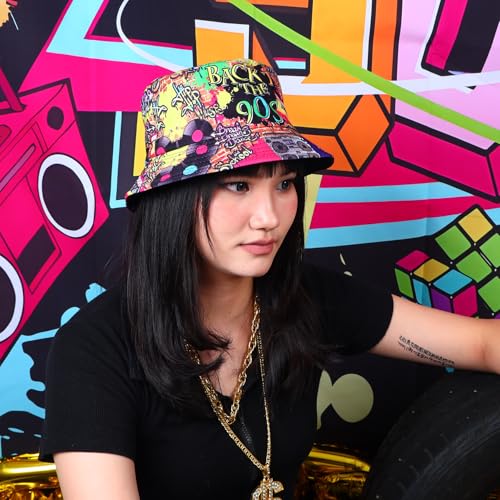 Sombrero Bucket Retro 80 90s para Mujer y Hombre miniatura 2