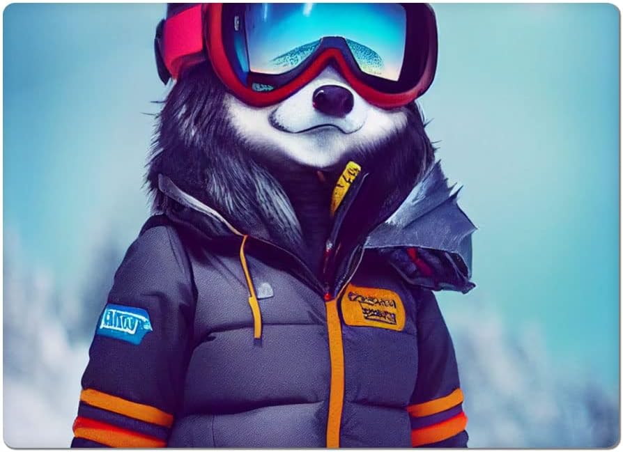 Snow Wolf Car Magnet 2 PCS - Animal Face Car Magnet - Print Sticker