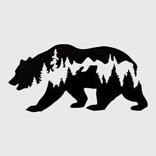 11.8x11.8 inch Large Forest Bear DIY Craft Hollow Layering Stencils for Painting on Wood, Fabric, Walls,Decorative, Airbrush + More | Reusable Mylar Template