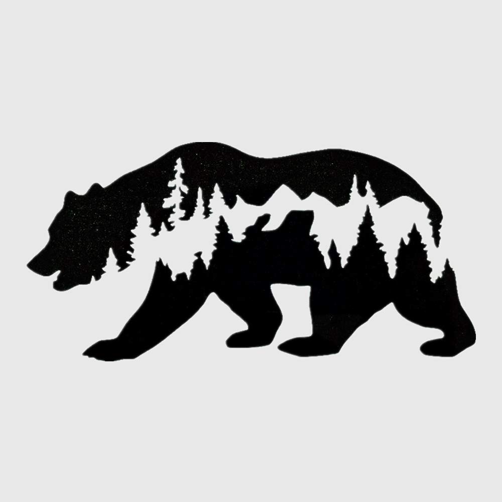 OBUY11.8x11.8 inch Large Forest Bear DIY Craft Hollow Layering Stencils for Painting on Wood, Fabric, Walls,Decorative, Airbrush + More | Reusable Mylar Template