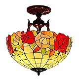 CENAP Tiffany-Küchenleuchte, 40,6 cm, Tiffany-Deckenleuchte, europäische...