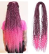 Aguacor Boho Dreadlocks Synthetic Double Ended Dreadlock Extensions with Bohemian Box Braids 24in...