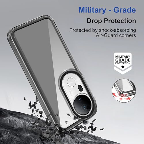 Image of Zapcase Back Case Cover for Vivo T4 Ultra 5G | Compatible for Vivo T4 Ultra 5G Back Cover | Case Cover with Camera Protection | (TPU + PC | Translucent Black)