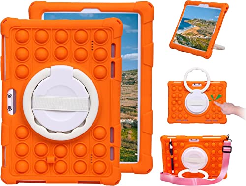 Sfulatdc Funda de Silicona con asa giratoria de 360 Grados/Correa de Hombro Universal para Tableta,...