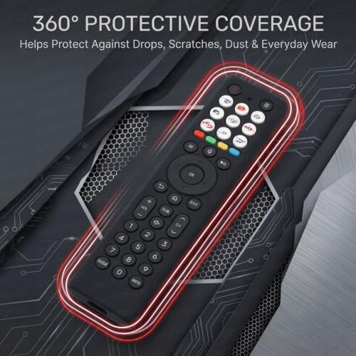 Image of Shopoflux Silicone TV Remote Cover Compatible with Hisense Smart TV Remote [Remote NOT Included] (Black)
