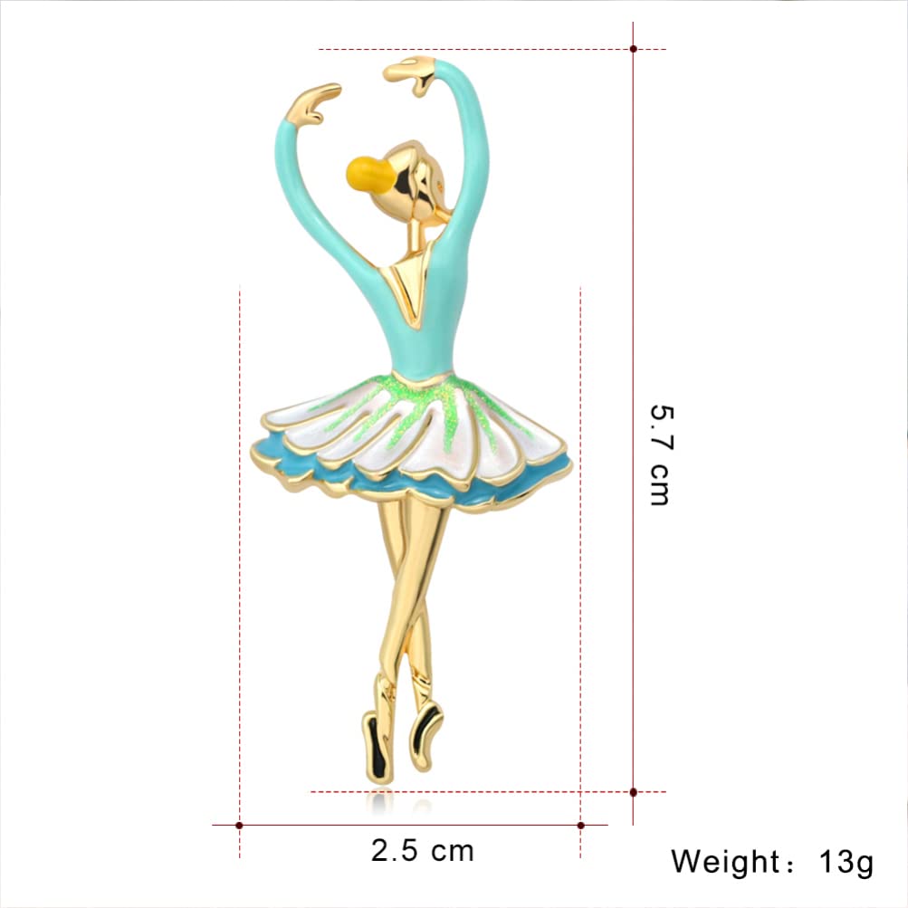 Women's Jewelry 2 Piezas broches Elegante Solapa Bailando Accesorios de joyería para Mujeres Ballet Ballet bailarín de Ballet Flower Brooch