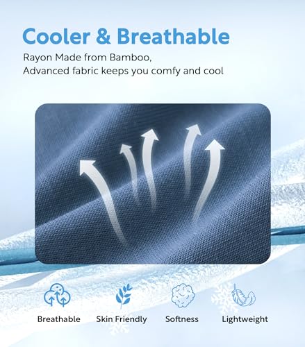 Image of DAVID ARCHY Men's Bamboo Rayon Boxers Breathable Cooling Mens Boxer Shorts with Button Fly Relaxed Fit Underwear 3 /4 /5 Pack
