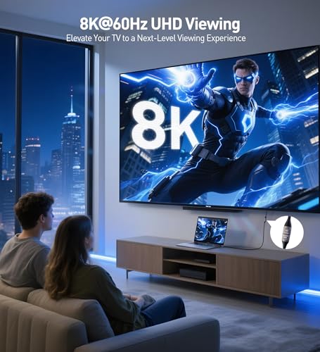 Cable Matters 48Gbps Ultra HD 8K HDMI Prolongation Cable 3.3 ft / 1m (HDMI Cable d'extension mâle à femelle / HDMI Extender Cable) avec 8K @120Hz, 4K @240Hz et HDR Soutien en noir