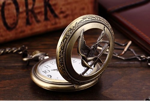 Carrie Hughes Mens Vintage Railroad Open Face Steampunk Mechanical Pocket Watch With Chain In Box Ch336 (Ch108) #TOP3