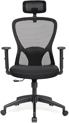 XDASH Office Chair Armless Mesh Office Chair Black Swivel Lift Executive Computer Chair Bureaucrat Chair Mesh Fabric Computer Armchair Office Staff