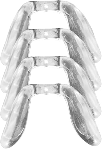 Beavorty Almohadillas para anteojos en forma de U, 4 unidades, de silicona, con correa de goma, almohadillas antideslizantes, repuesto para lentes