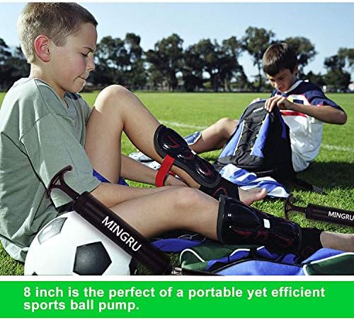 MINGRU pompa balonowa do koszykówki, piłki nożnej, siatkówki, rugby, piłki polo i innych produktów nadmuchiwanych pompy powietrza, igły i dysze w zestawie