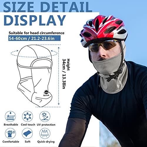 Botack Balaclava Face Mask, Sun Uv Protection Breathable Full Head Mask For Cycling Men Women Grey #TOP5