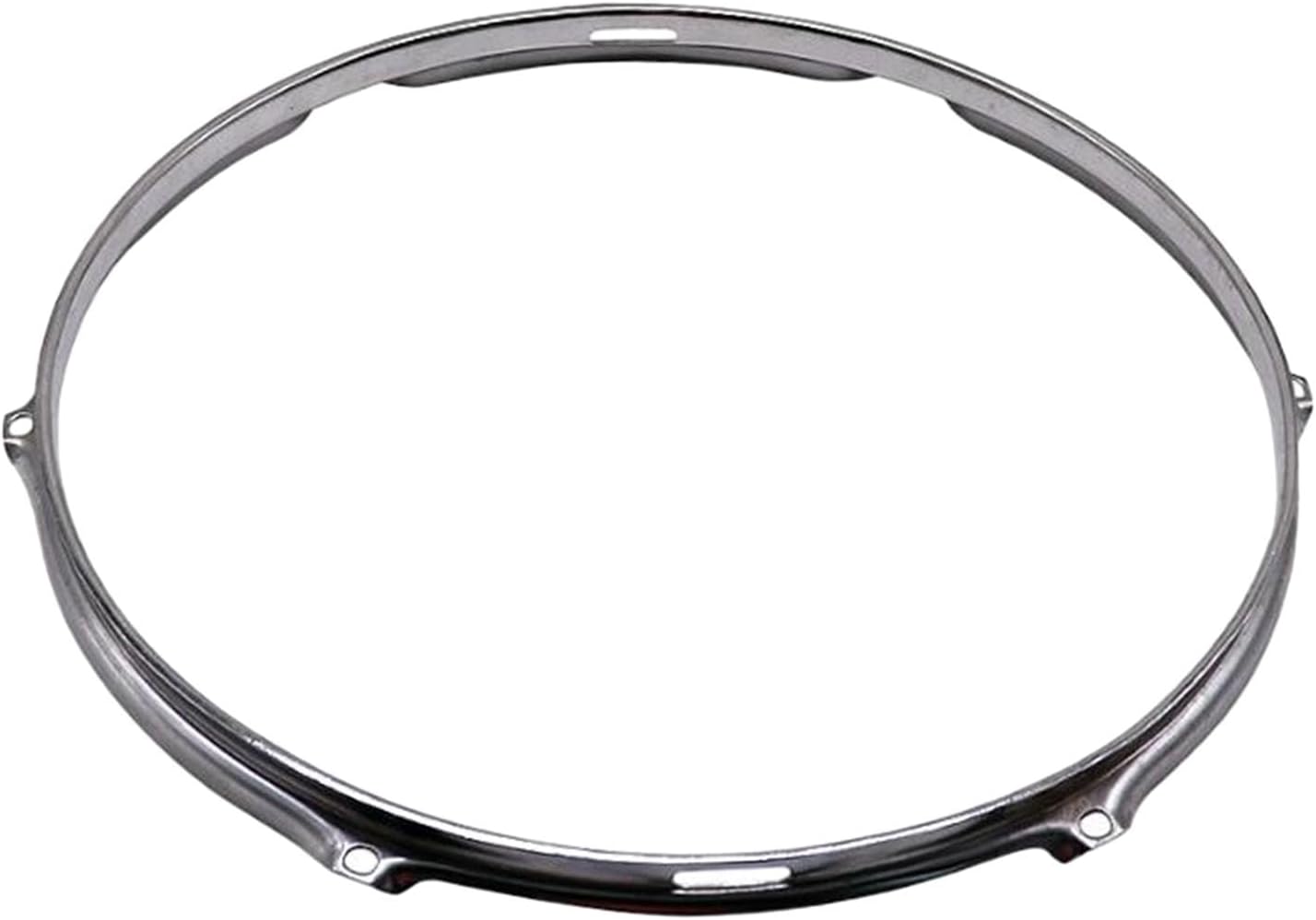 6 Hole Tom Drum Hoop for Snare and Bass Drums - Metal Drum Rim with 6 Lug Holes for Percussion Hardware Replacement- 14inch Next Circle