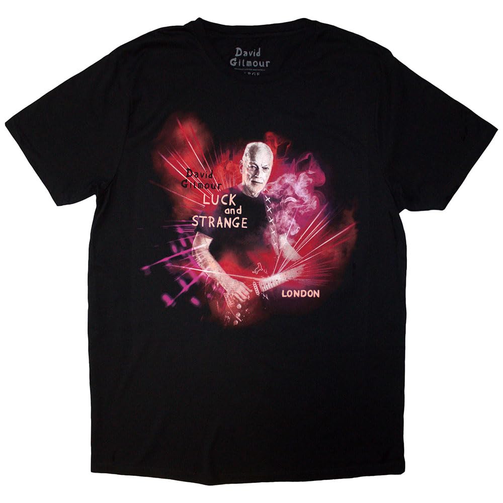 Rock Off officially licensed products David Gilmour Luck & Strange London T Shirt L Black
