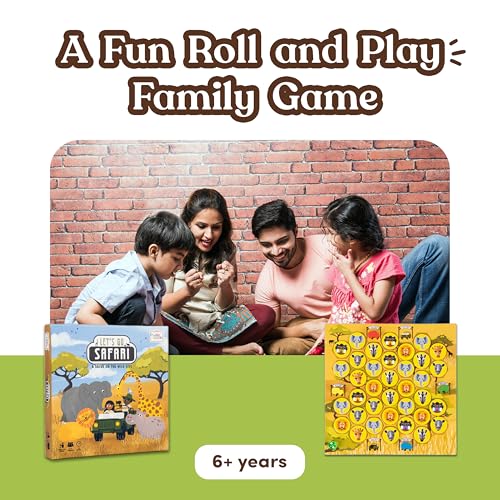Image of Let's Go Safari Board Game | for Boys, Girls Aged 6 Years & More | Strategy Games | Fun Games for Families | Travel Friendly | Kids Educational Toys | Gift for Children | Pack of 1