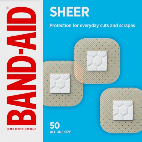 BAND-AID Brand Sheer Spot Square Adhesive...