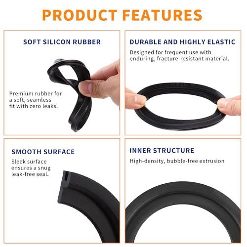 Image of RV Toilet Seal, Flush Ball Seal Gasket Replacement 385311658 for Dometic 300 310 320 Series Pedal Flush Toilets, High-Grade Rubber, Toilet Seal Parts Solve The Leakage Problem