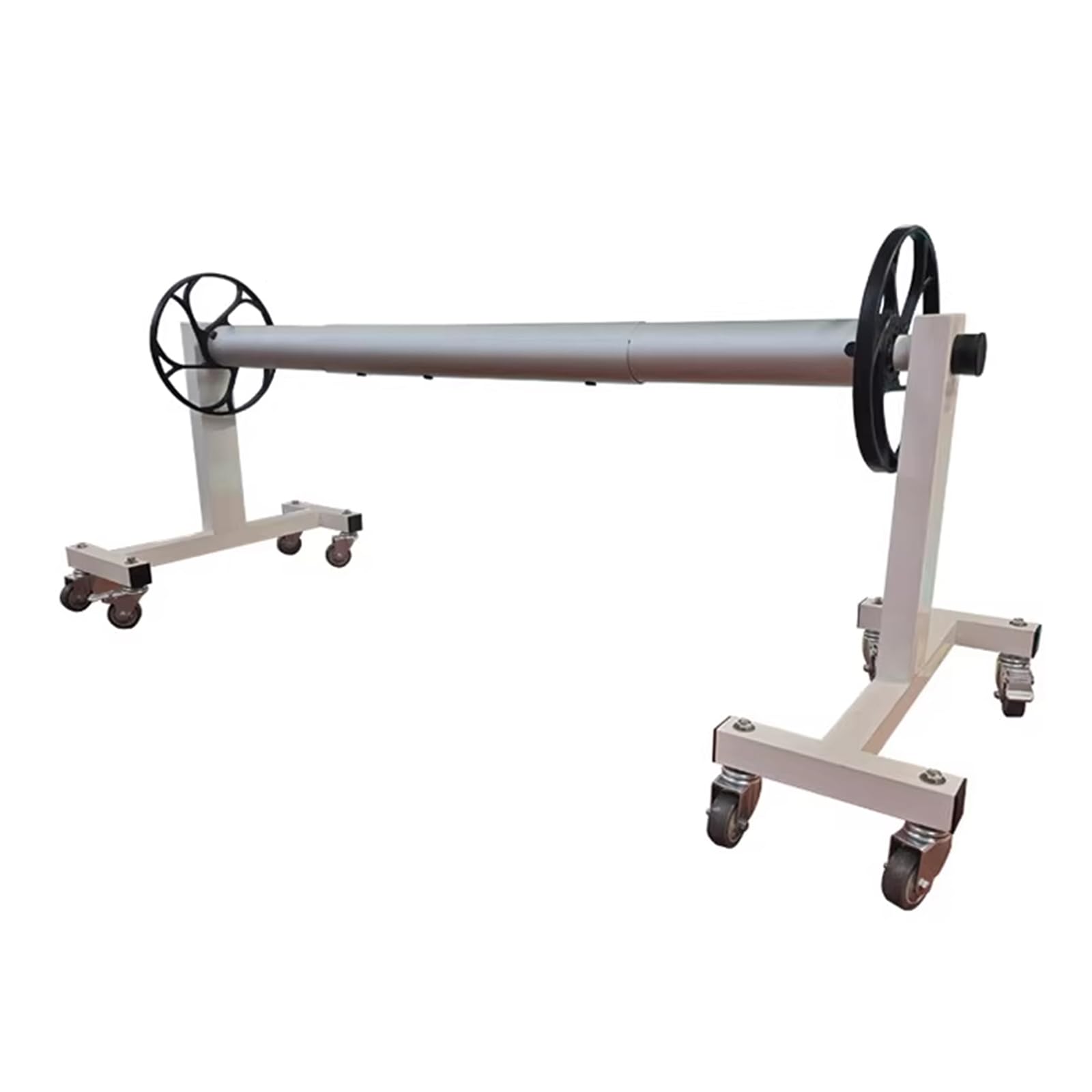 JXYQ Pool Solar Cover Reel - Telescopic Aluminum Roller with Wheels for Inground and Above Ground Pools