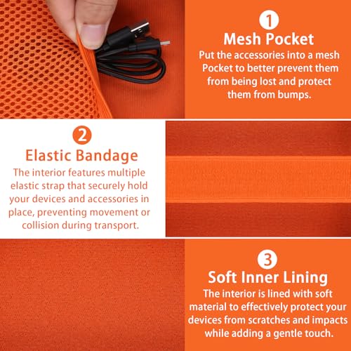 Image of for Bose New SoundLink Micro 2nd Gen Portable Bluetooth Speaker Hard Protective Case, Portable Travel Case with Carabiner (Orange) - co2CREA