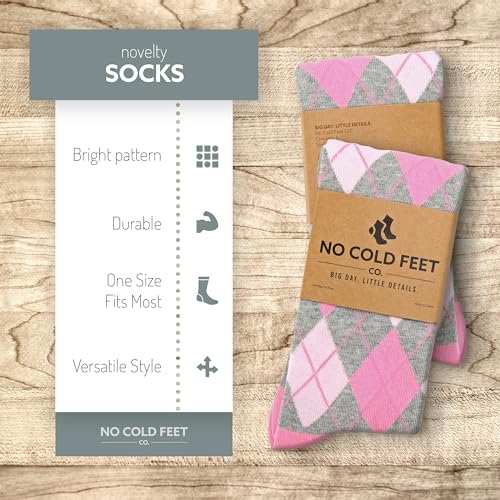 Fun Colorful Pink Novelty Socks for Men for Dress Casual Formal Groomsmen Wedding, One Pair4